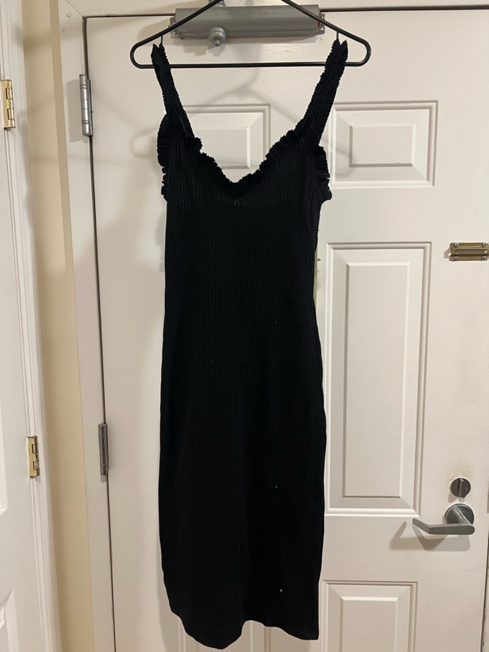 Zara Black Ribbed Tank Dress